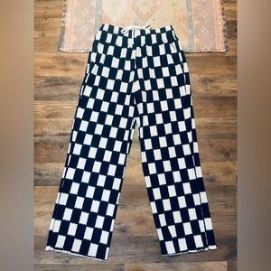 Black and White Checkered Pants VANS